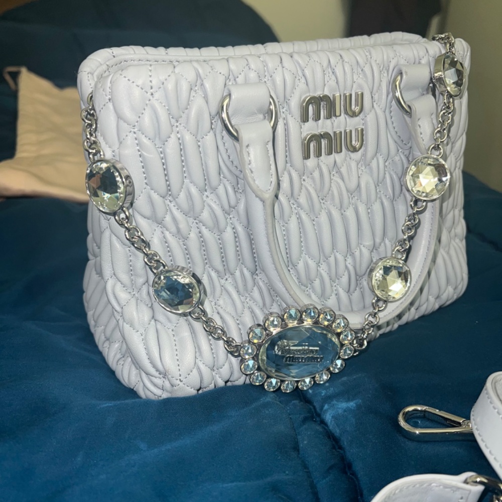 Miu Miu Crystal nappa leather handbag - Picture 10 of 10